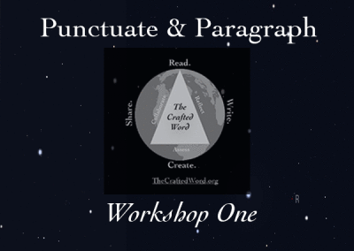 Workshop One: Paragraph & Punctuate